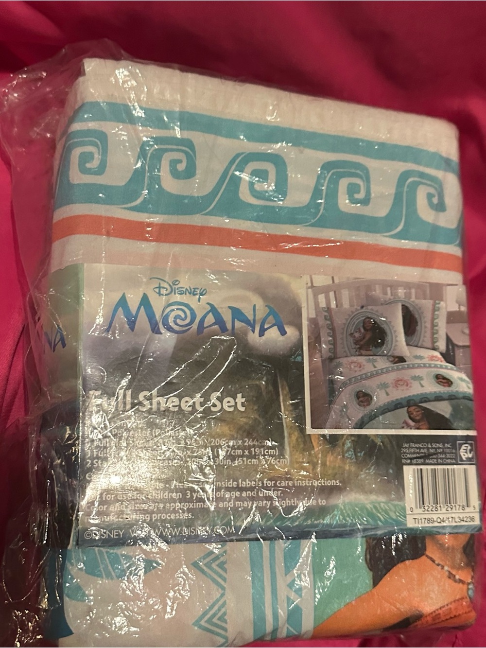 Moana White & Turquoise Sheet Set